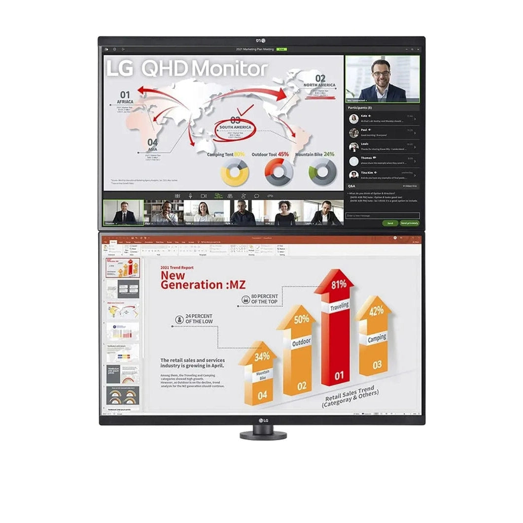 LG 27QP88DP-BS Ergo Dual Monitor