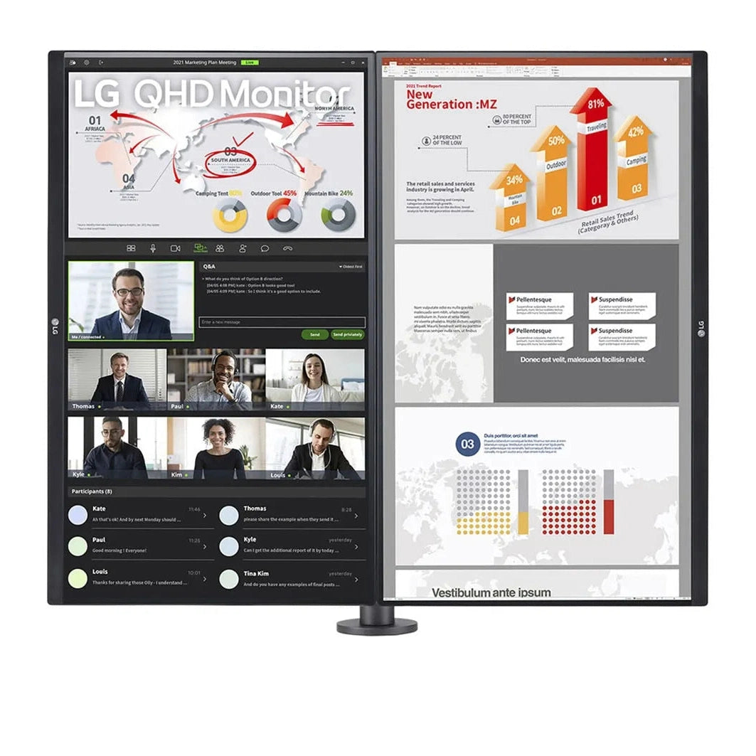 LG 27QP88DP-BS Ergo Dual Monitor