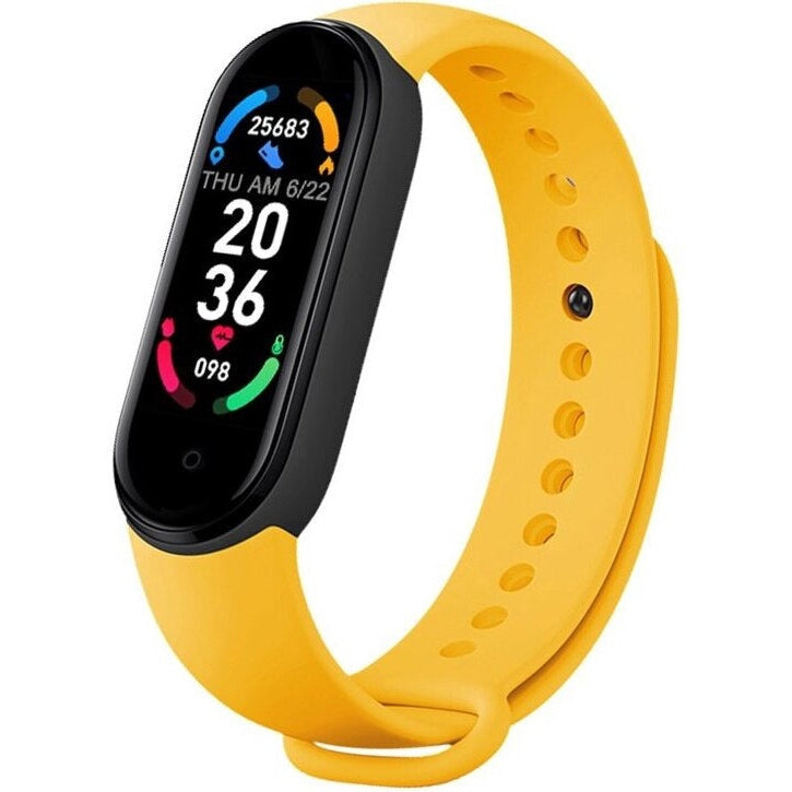 iWear SM6 Smart Bracelet - Fitness Tracker IP67 with HR & Blood pressure / Social / Sleep monitor Yellow