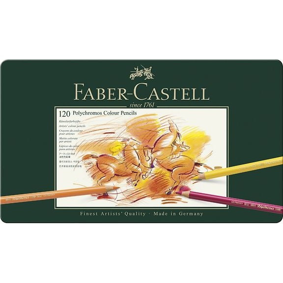 Faber-Castell Polychromos Colored Pencils in Tin Box, 120 Colors