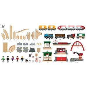 BRIO World 33052 - Rail & Road - Deluxe Track Set, Large Box