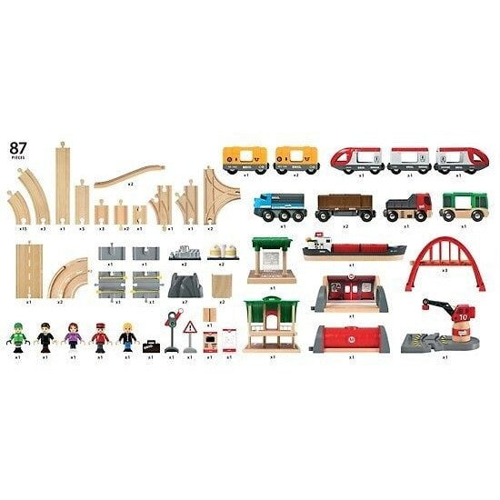 BRIO World 33052 - Rail & Road - Deluxe Track Set, Large Box