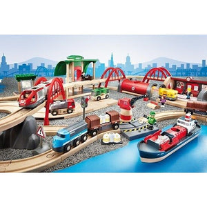 BRIO World 33052 - Rail & Road - Deluxe Track Set, Large Box