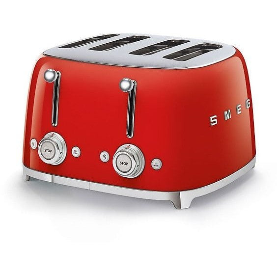 Smeg TSF03RDEU Four Slice Toaster, Red