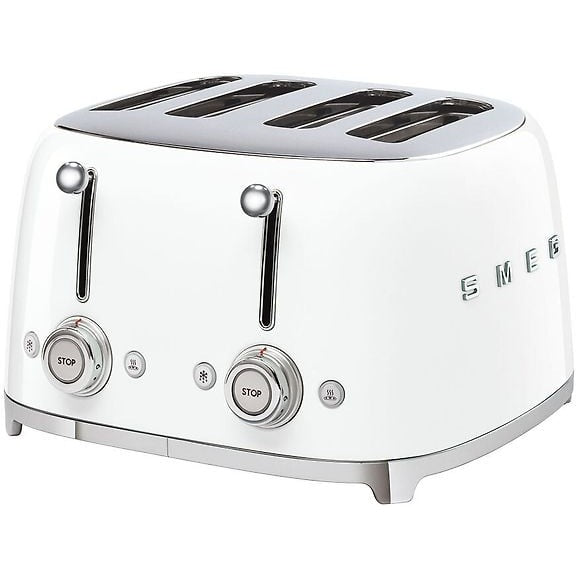 Smeg TSF03WHEU 4-Slice Toaster, White