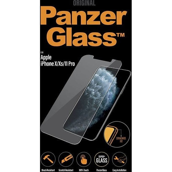 PanzerGlass Tempered Glass, iPhone X / Xs / 11 Pro