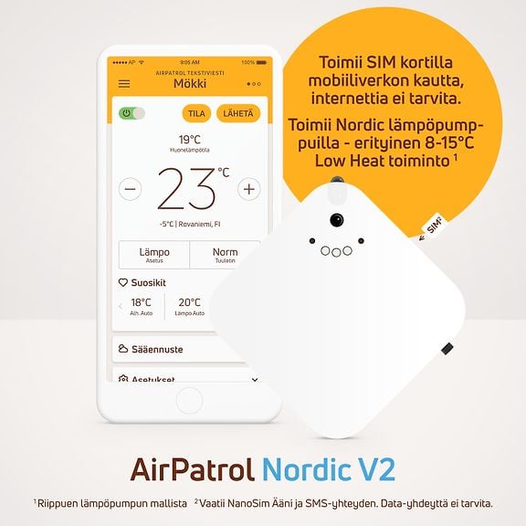 AirPatrol Nordic V2 GSM Controller for Heat Pumps