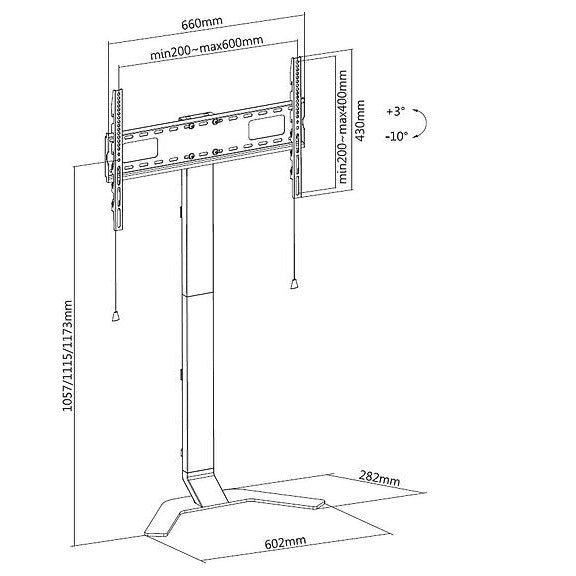 Mozi Art Series FS-11 Floor Stand for 37-80" TVs