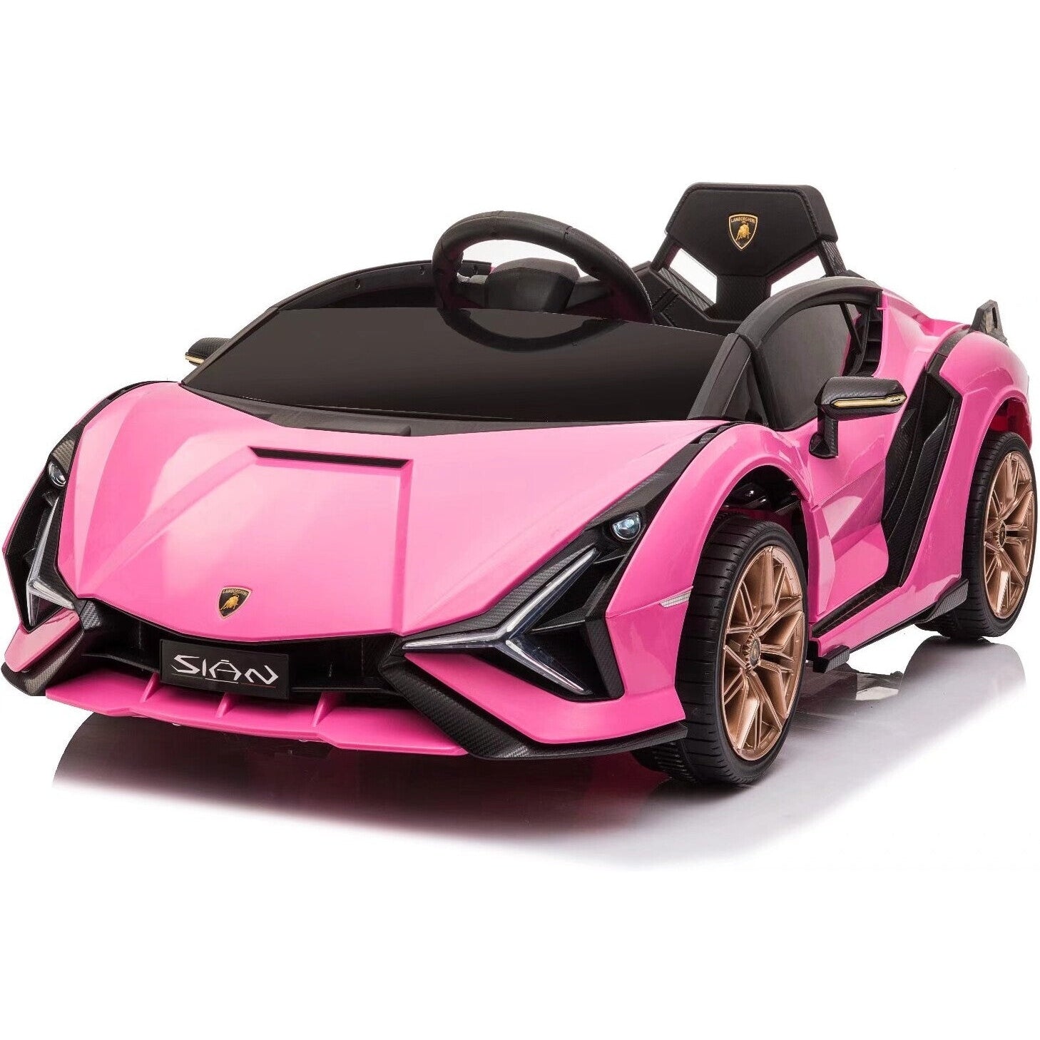 Lamborghini Sian 12V Electric Ride-On Car, Pink