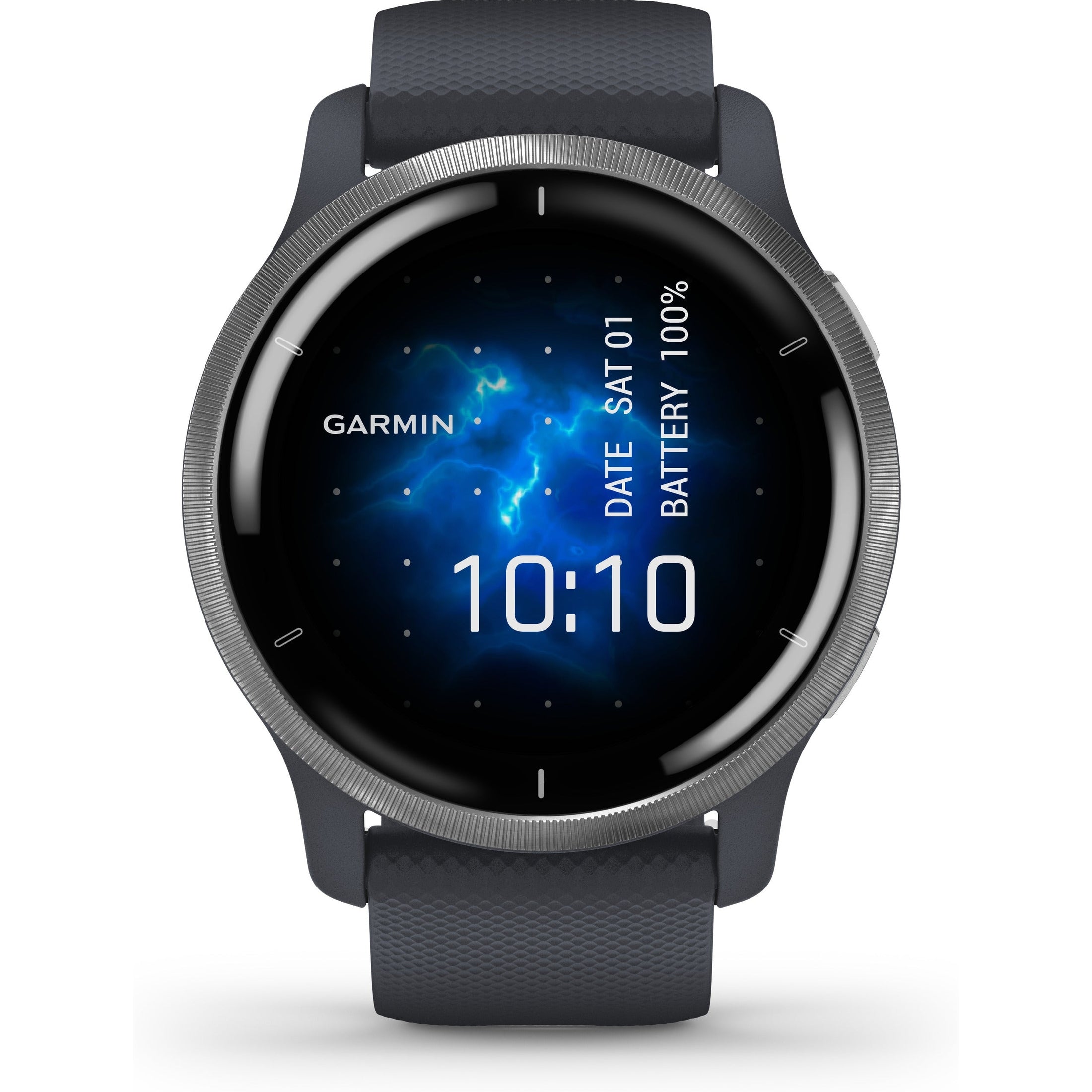 Garmin VENU 2 GPS Smartwatch, Granite Blue / Silver