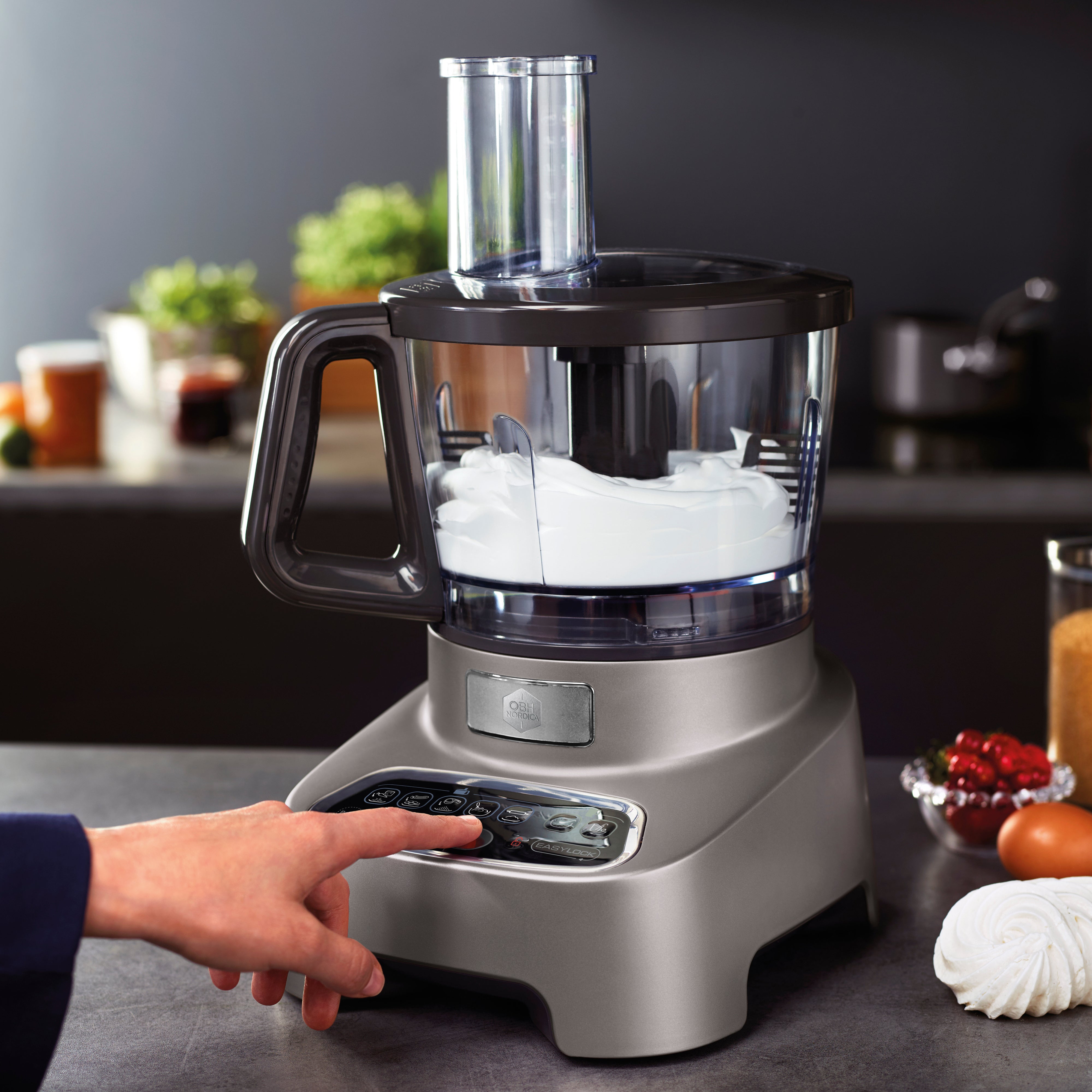 OBH Nordica Double Force Pro Digital Food Processor, Grey