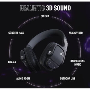 Yamaha YH-L700A Wireless Noise-Cancelling Headphones, Black