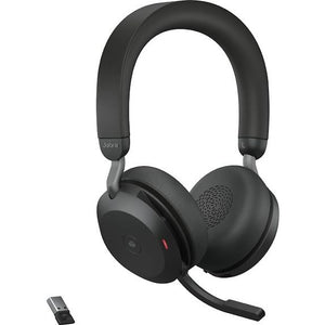 Jabra Evolve2 75 Stereo LINK380A Wireless Headset, MS, Black