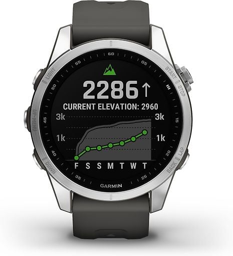 Garmin Fenix 7S sports watch - Silver with graphite band
