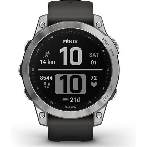 Garmin Fenix 7 sports watch - Silver with graphite band