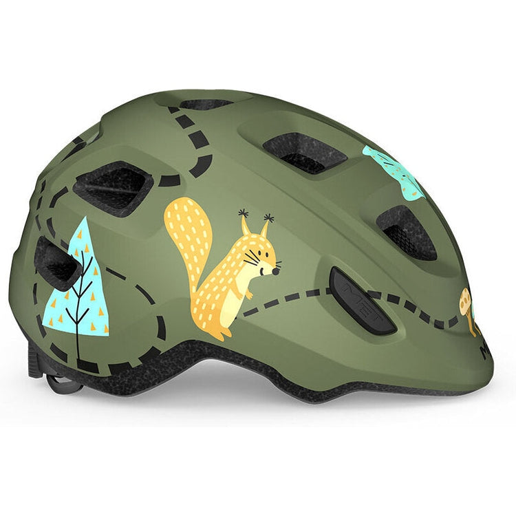 MET Hooray Kids' Bike Helmet, 46-52 cm, Green