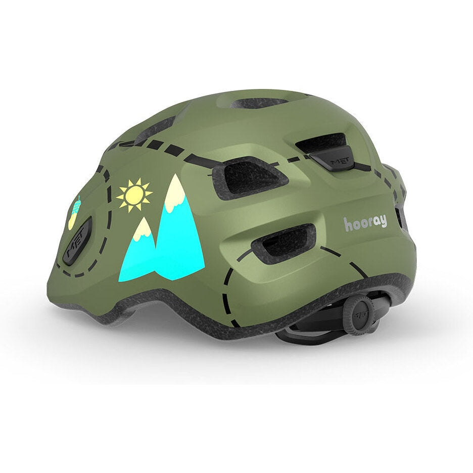 MET Hooray Kids Bike Helmet 46 52 cm Green