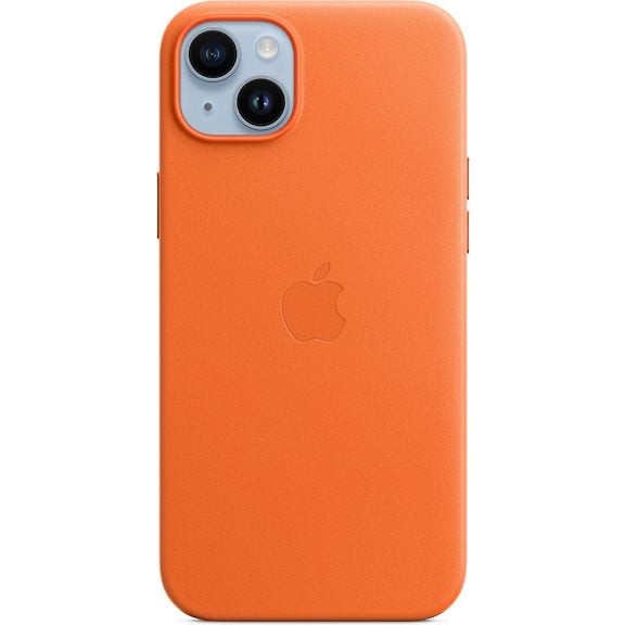 Apple iPhone 14 Plus Leather Case with MagSafe, Orange