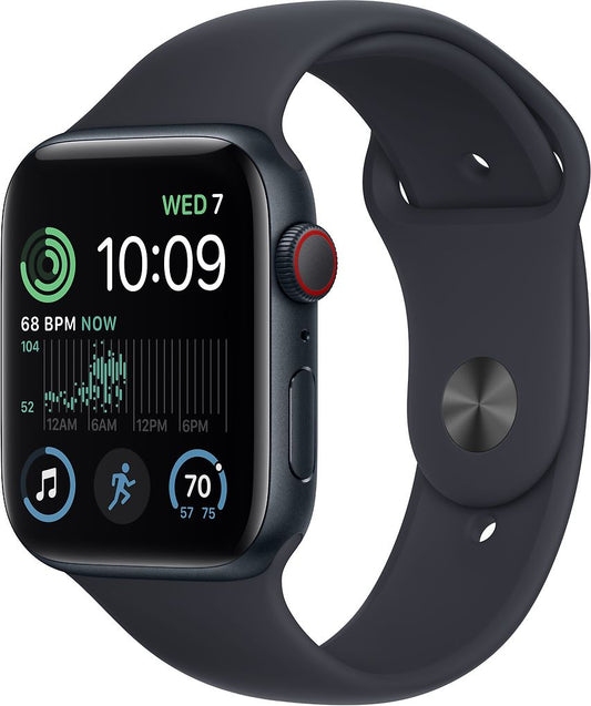 Apple Watch SE GPS+Cellular 44 mm midnight aluminiumfodral (andra generationen)