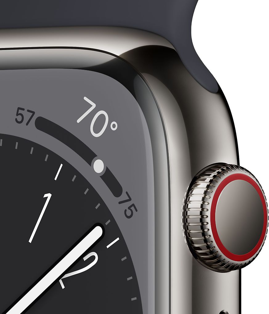 Apple Watch Series 8 GPS+Cellular 41 mm grafitfodral i rostfritt stål