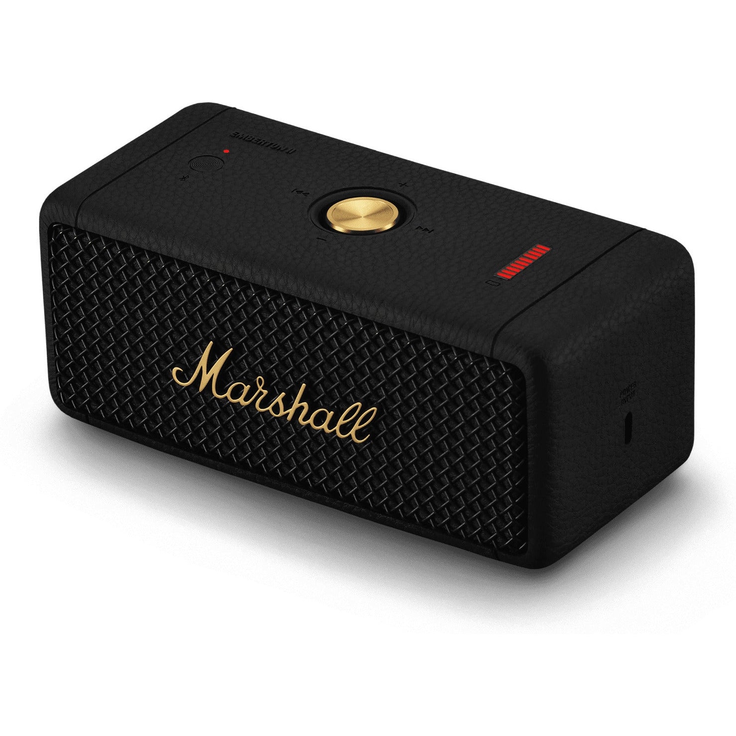 Marshall Emberton II Bluetooth Speaker, Black and Brass