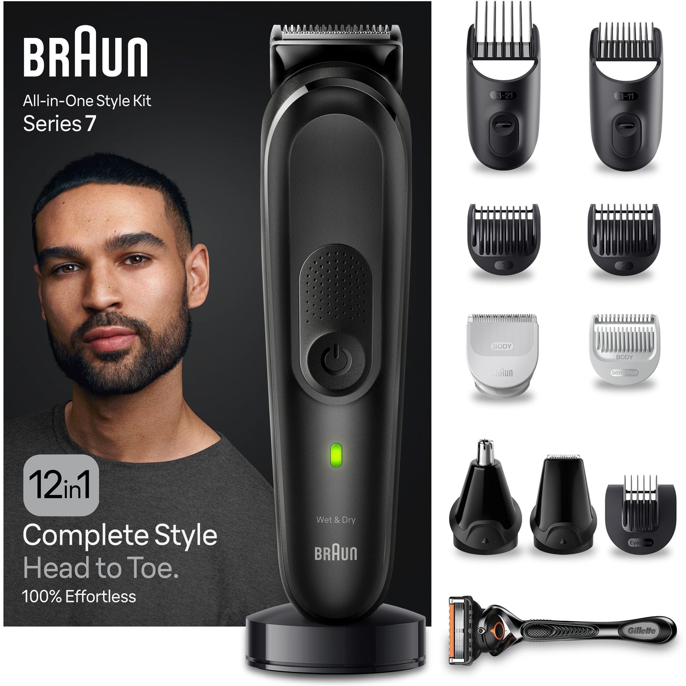 Braun All in One Series 7 MGK7460 12-in-1 Beard and Body Trimmer