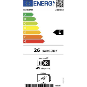 ProCaster LE-32A552H 32" HD Ready Android LED TV, 12V