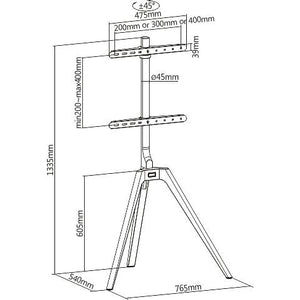 Mozi Art Series FS-14 Floor Stand for 45 "- 65" TV, Beech