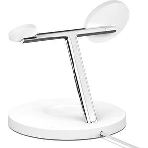 Belkin BoostCharge Pro 3-in-1 Wireless Charging Stand with MagSafe, White