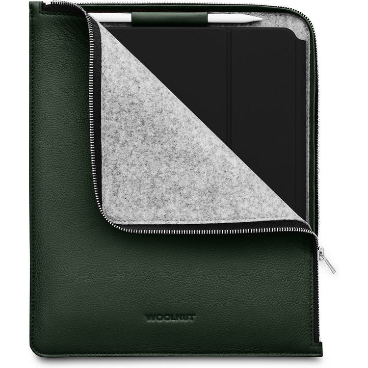 Woolnut Leather Folio Case for 12.9-inch iPad Pro, Green