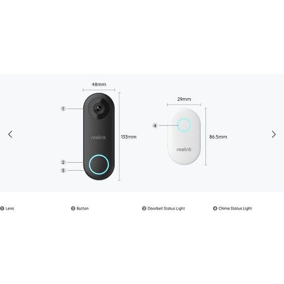 Reolink Video Doorbell WiFi Smart Video Doorbell