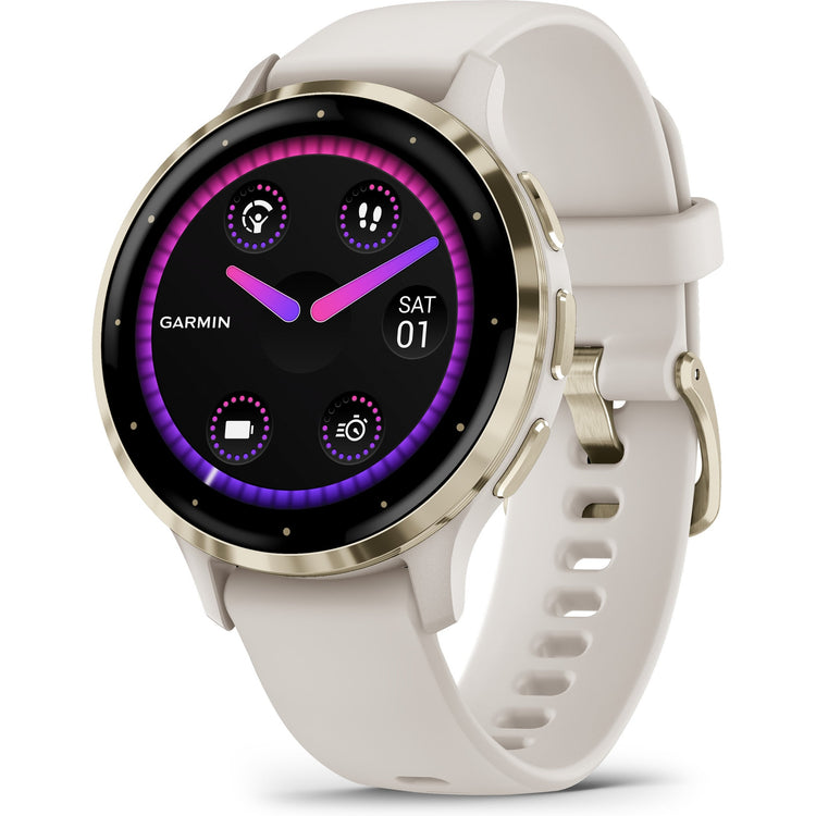 Garmin Venu 3S Ivory + Cream Gold