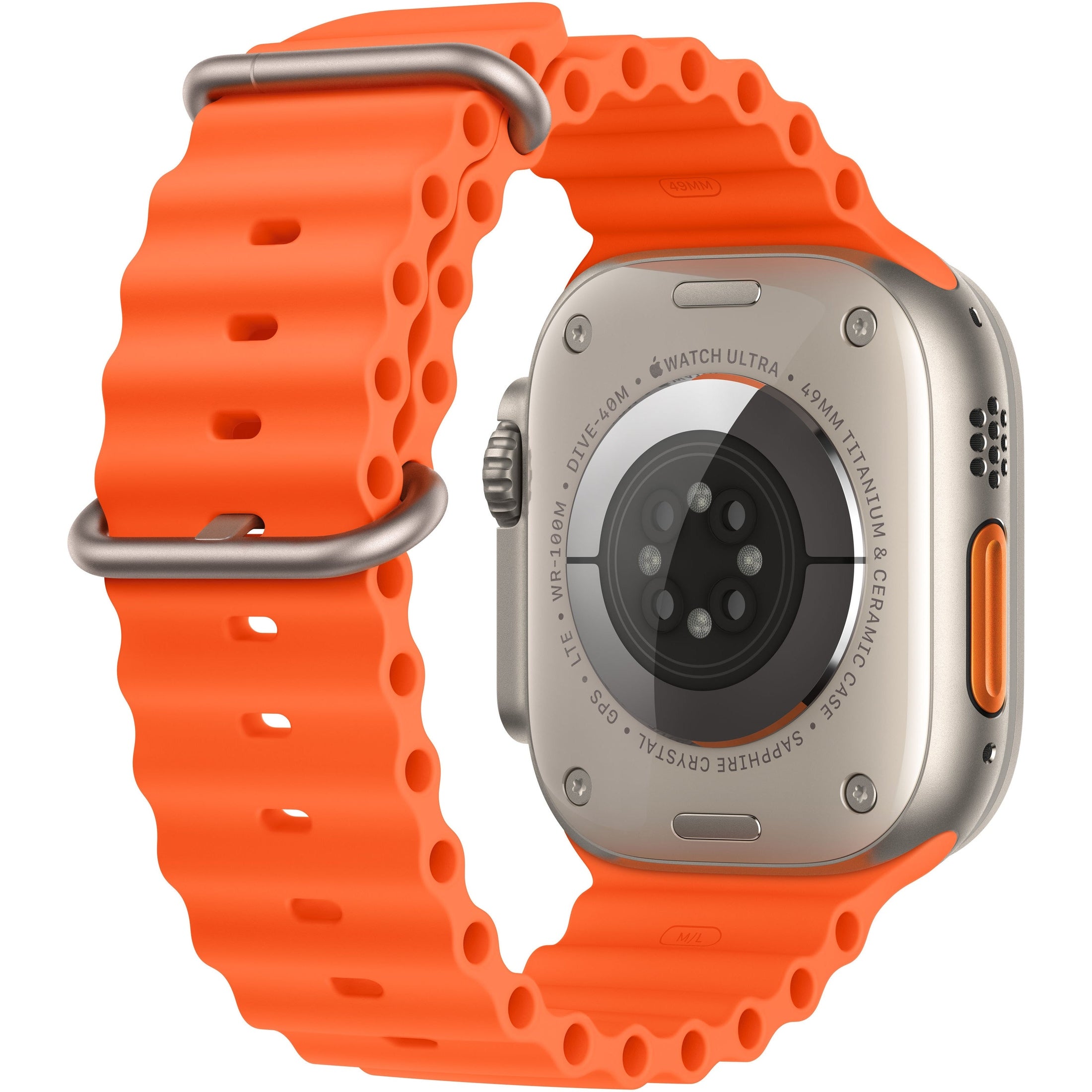 Apple Watch Ultra 2 GPS + Cellular 49 mm Titanium Case with Orange Ocean Band