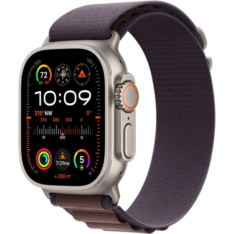 Apple Watch Ultra 2 GPS + Cellular 49 mm Titanium Case with Indigo Alpine Loop, Small