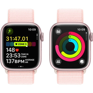 Apple Watch Series 9 GPS 41 mm Pink Aluminum Case with Pink Sport Loop