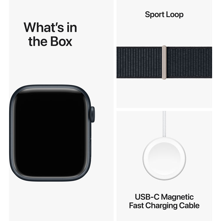 Apple Watch Series 9 GPS 45mm Midnight Blue Aluminum Case with Midnight Blue Sport Loop MR9C3