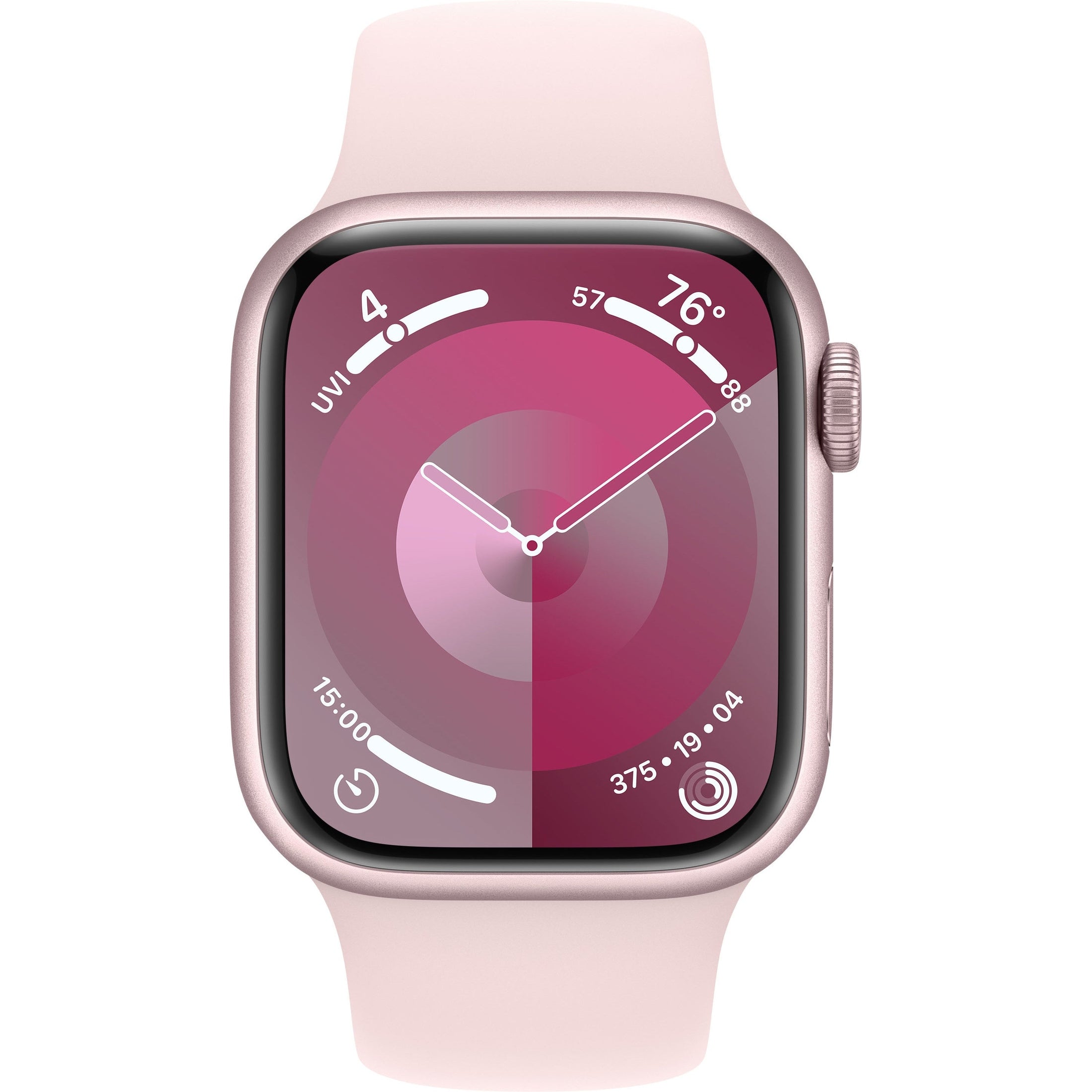 Apple Watch Series 9 GPS + Cellular 41 mm Pink Aluminum Case with Pink Sport Band, S/M