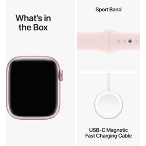 Apple Watch Series 9 GPS + Cellular 41 mm Pink Aluminum Case with Pink Sport Band, S/M