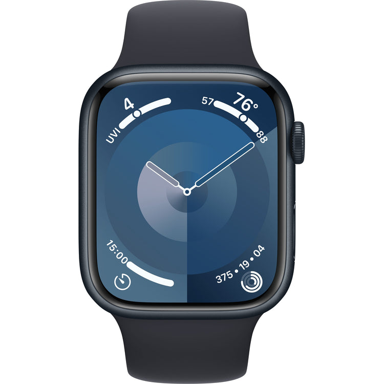 Apple Watch Series 9 GPS + Cellular 45 mm Midnight Blue Aluminum Case with Midnight Blue Sport Band, S/M