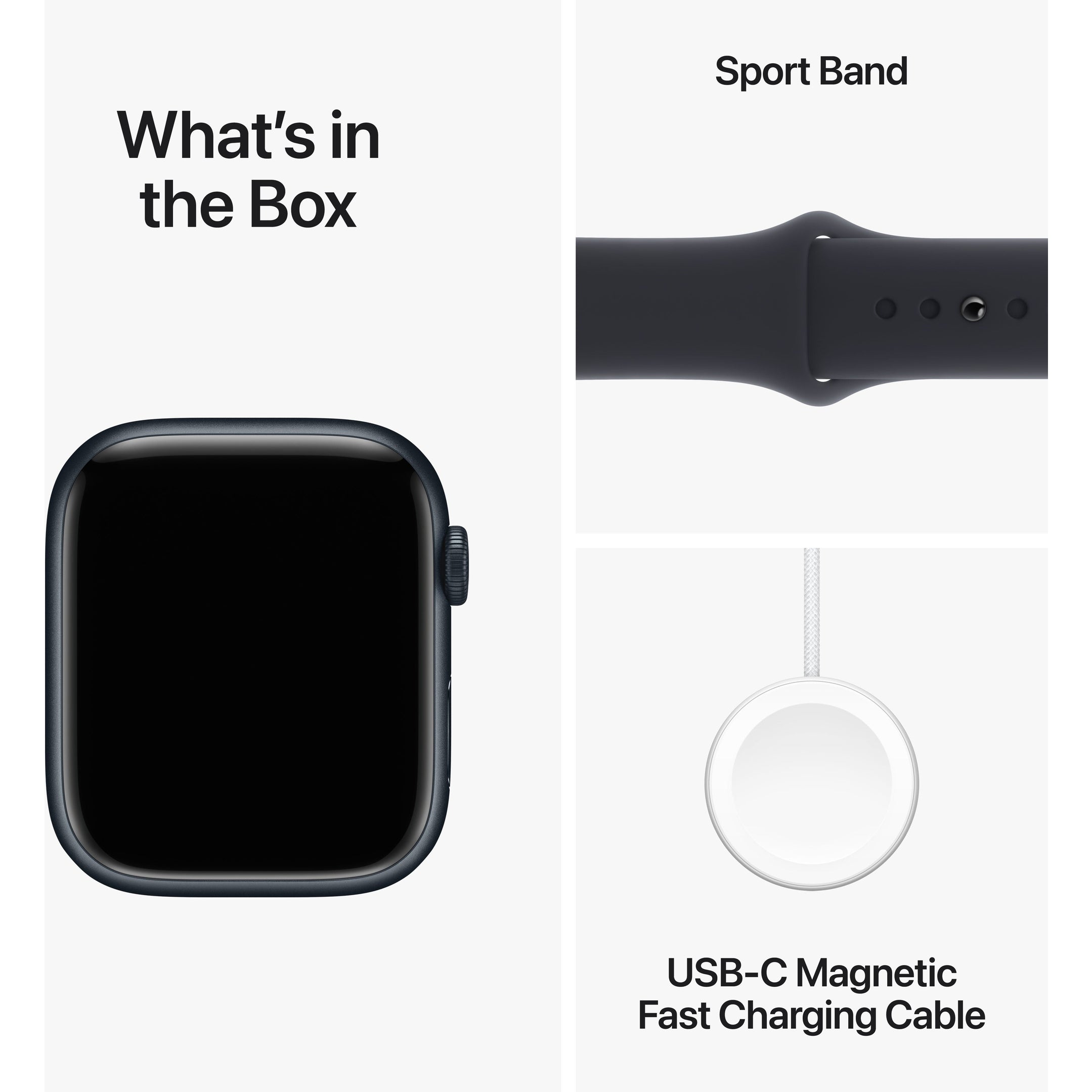 Apple Watch Series 9 GPS + Cellular 45 mm Midnight Blue Aluminum Case with Midnight Blue Sport Band, S/M