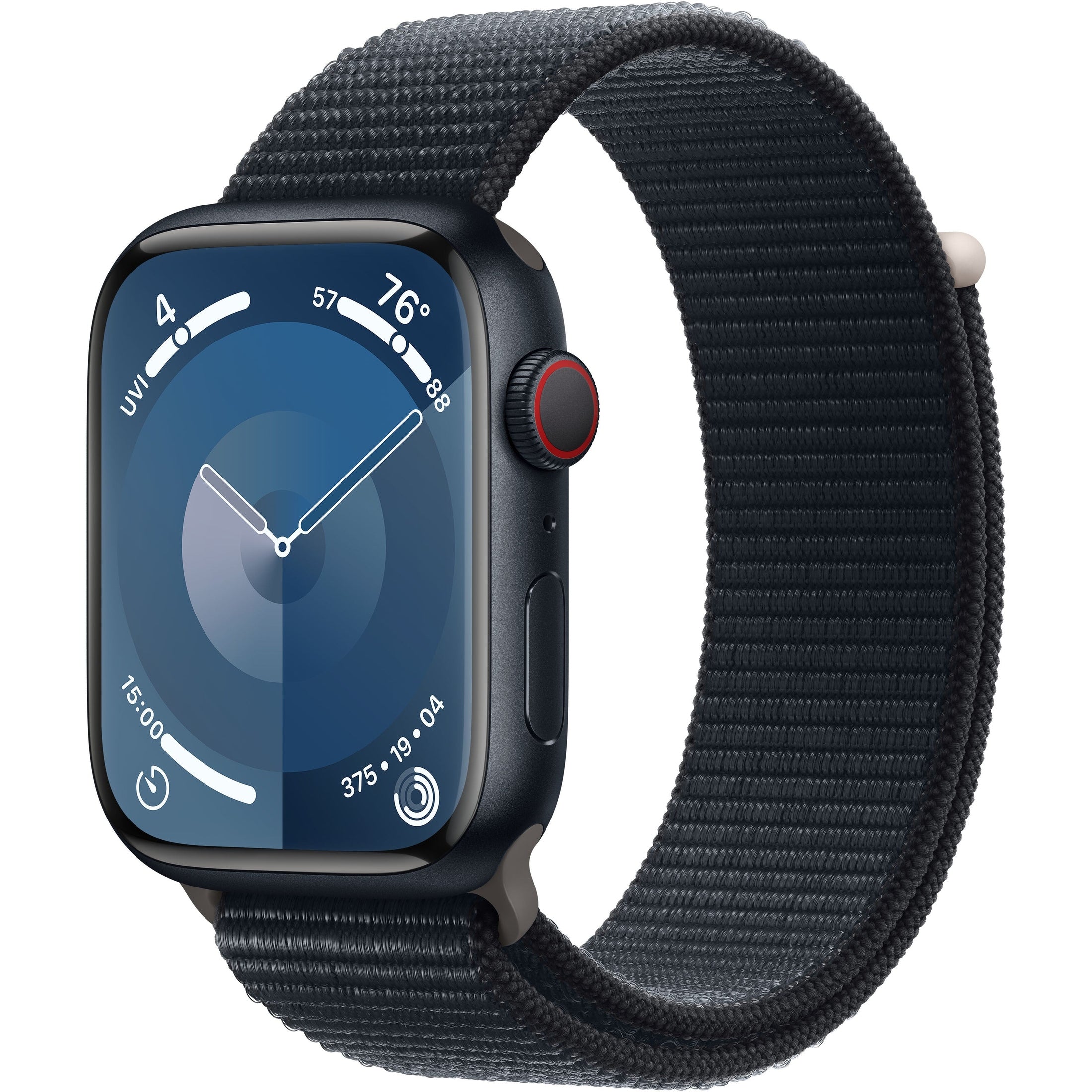 Apple Watch Series 9 GPS + Cellular 45 mm Midnight Aluminum Case with Midnight Sport Loop