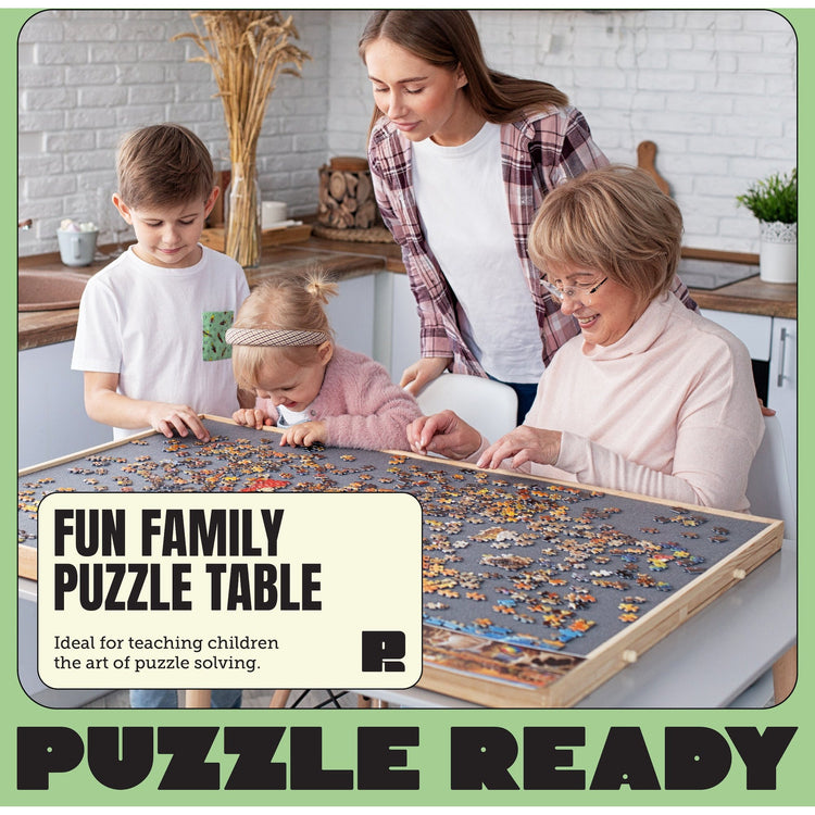 Puzzle Ready - Portable Puzzle Board with 6 Sorting Trays, 1500 Pieces