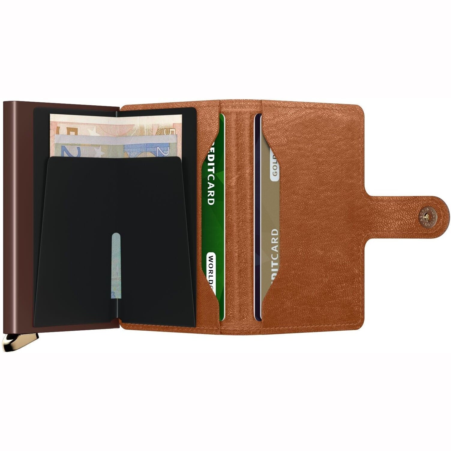 Secrid Emboss Lines Cognac Miniwallet