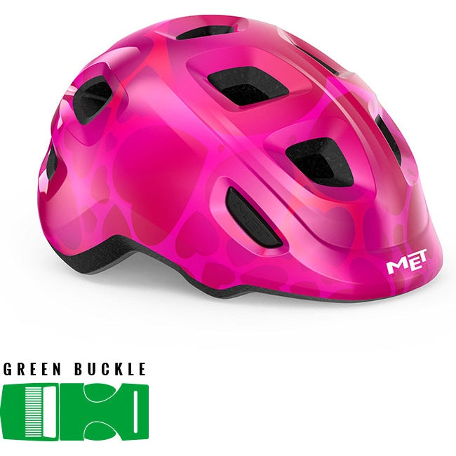 MET Hooray Kids' Bike Helmet, 46-52 cm, Pink