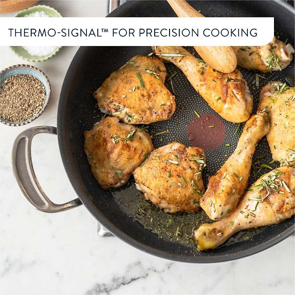 Tefal Jamie Oliver Cook's Classics HA Sauté Pan with Glass Lid 30 cm/5.4 L, Black