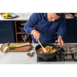 Tefal Jamie Oliver Cook's Classics HA Sauté Pan with Glass Lid 30 cm/5.4 L, Black