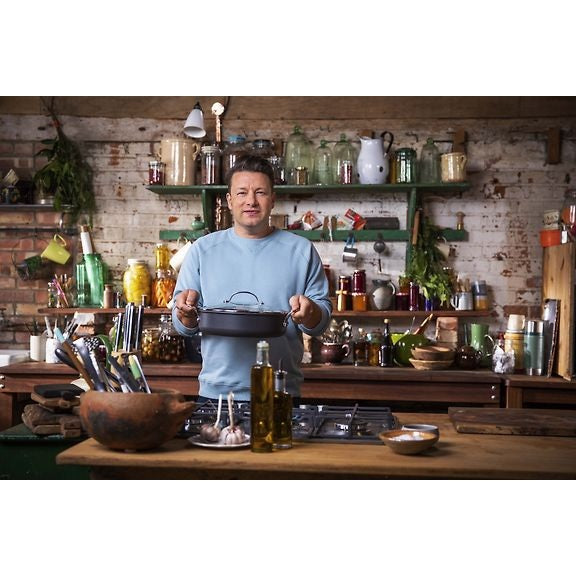 Tefal Jamie Oliver Cook's Classics HA Sauté Pan with Glass Lid 30 cm/5.4 L, Black