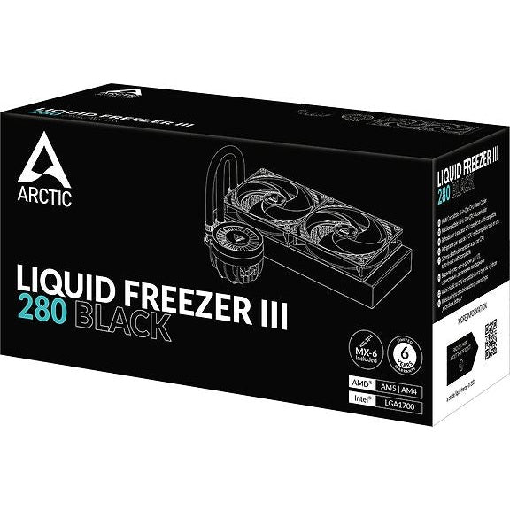 ARCTIC Liquid Freezer III 280 – Multi-Compatible All-in-One CPU Water Cooler Black