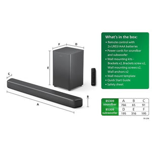 Philips TAB5309 2.1 Soundbar Sound System