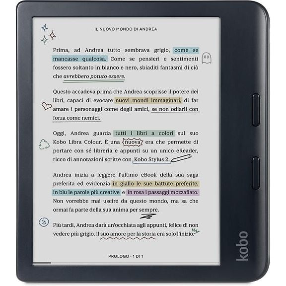 Kobo Libra Colour 7" E-Reader, Black